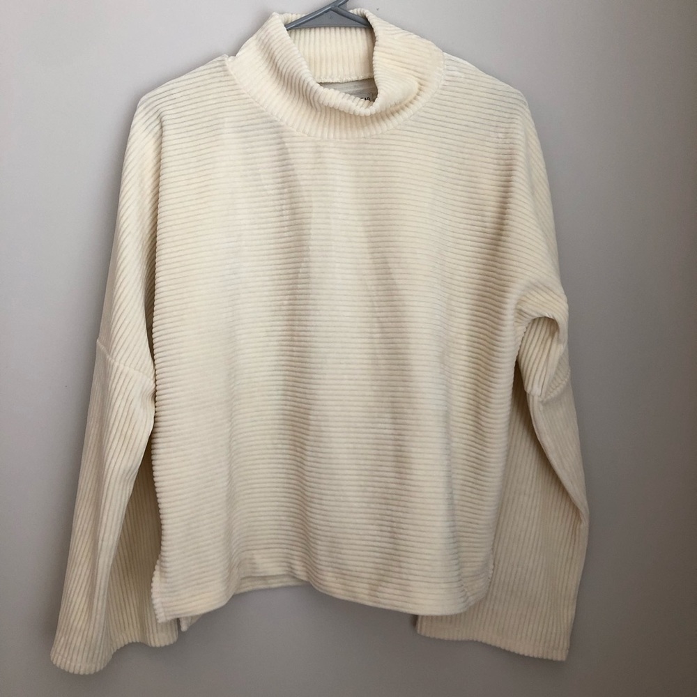 Madewell Velour Corduroy Mockneck Top